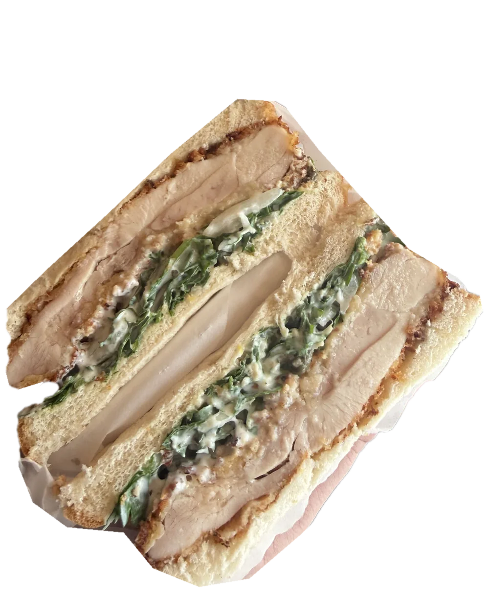 The Chicken Piccata, photographed in cross-section.