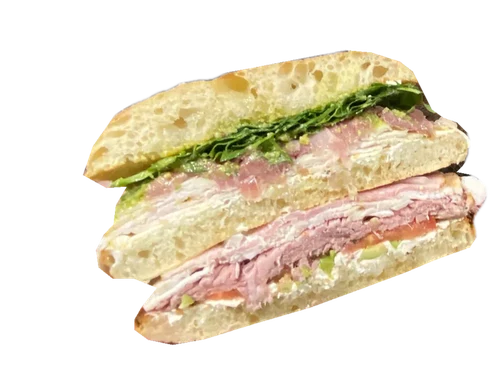 The Club Sandwich, photographed in cross-section.