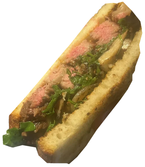 The Steak au Poivre, photographed in cross-section.