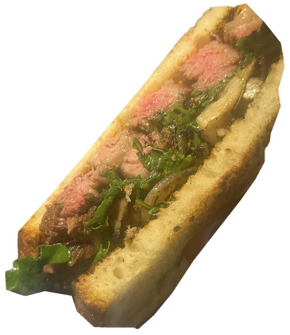 The Steak au Poivre, photographed in cross-section.