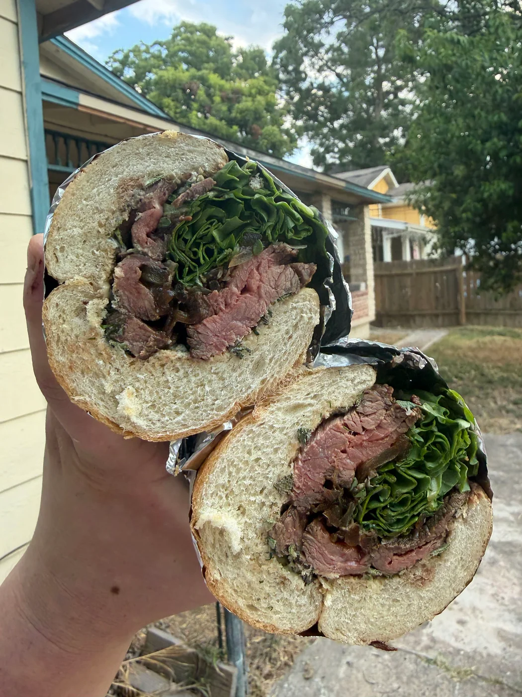 The original photograph of The Steak Sandwich.